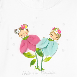 MAYORAL Baby Μπλούζα Ecofriends Aπλικέ Λουλούδια Kορίτσι Λευκό  (21-01079-057)