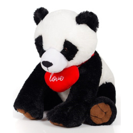 Λούτρινο Αρκουδάκι Panda Με Κόκκινη Καρδιά 26 εκ  (59510V)
